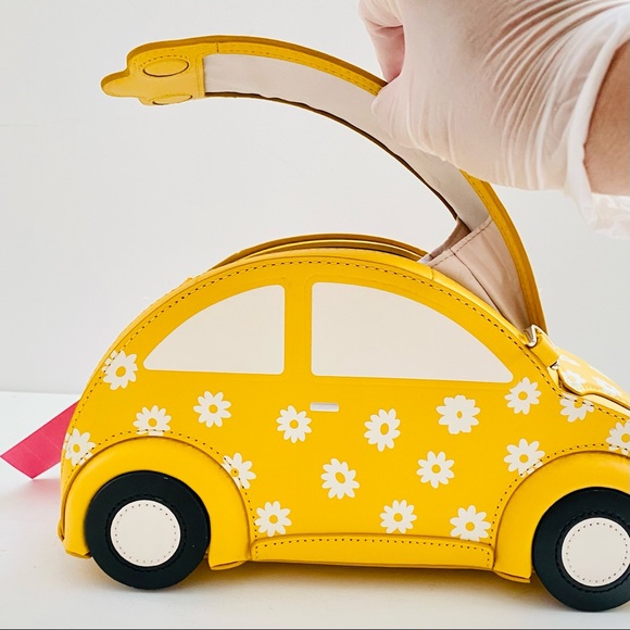 KATE SPADE Volkswagen Beetles Yellow Daisies Crossbody Bag - Picture 8 of 13